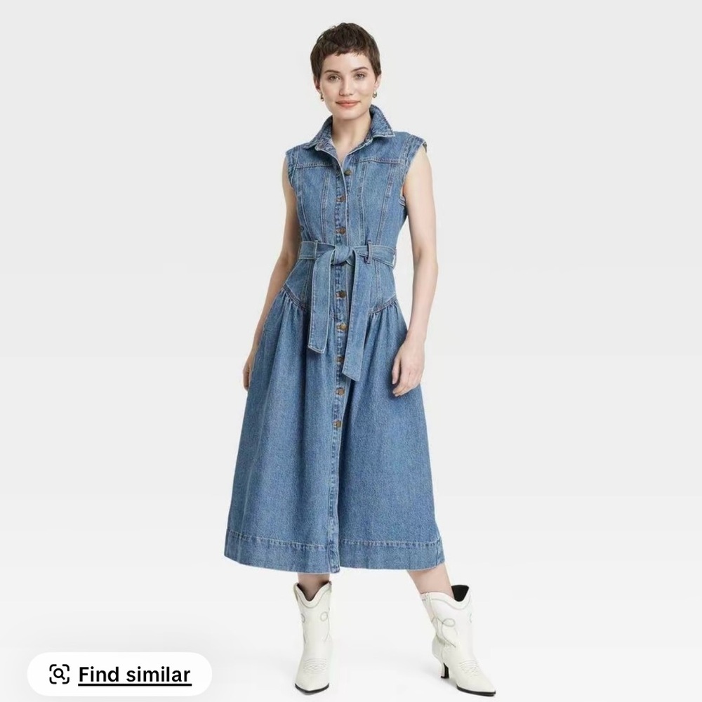 Target Blue Denim Midi Dress